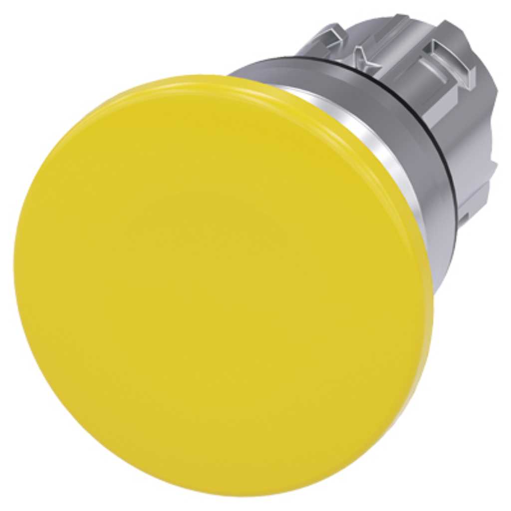 Cabeza seta 3SU, 22mm, metal, amarillo, seta