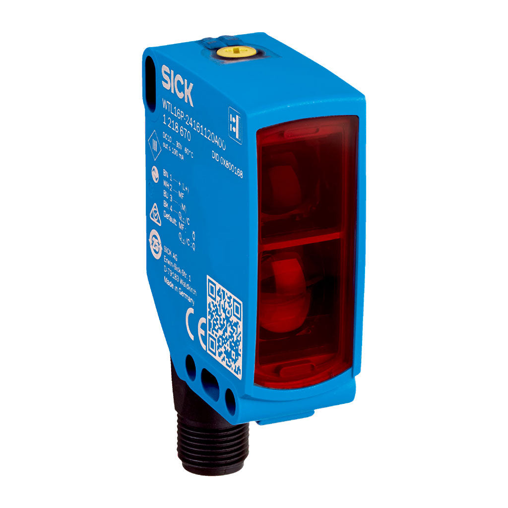 Fotocélula detección sobre objeto WTB16P LED, PNP/NPN, claro/oscuro, M12 4P