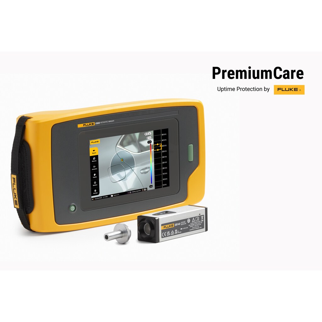 Cámara acústica Fluke ii500 con 3 años de Premium Care Standard y baliza de sonido Fluke SB140