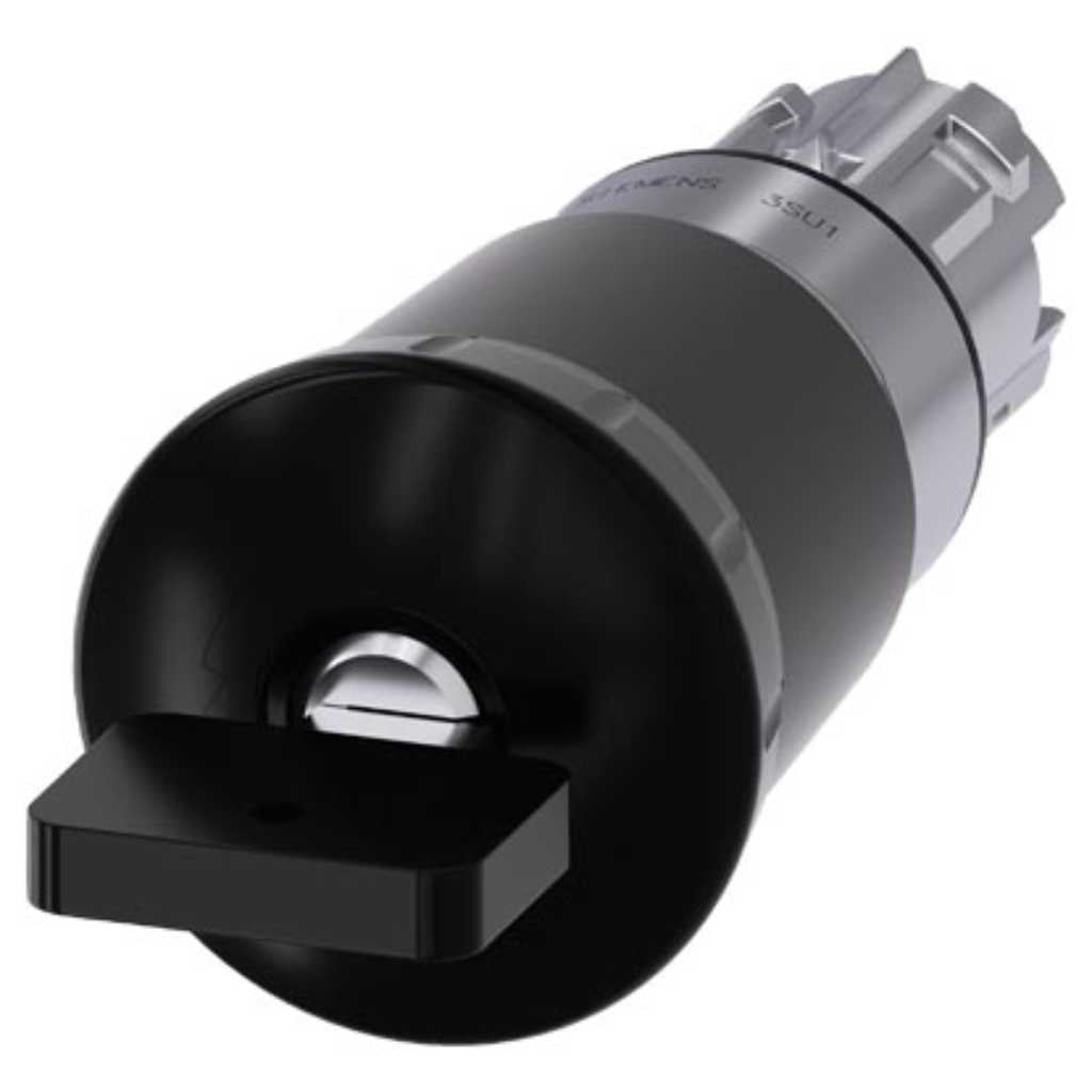 Cabeza llave 3SU, 22mm, metal, negro, seta