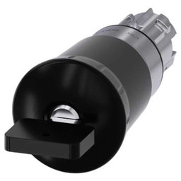 Cabeza llave 3SU, 22mm, metal, negro, seta