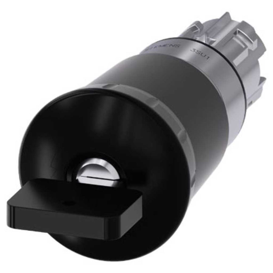 Cabeza llave 3SU, 22mm, metal, negro, seta