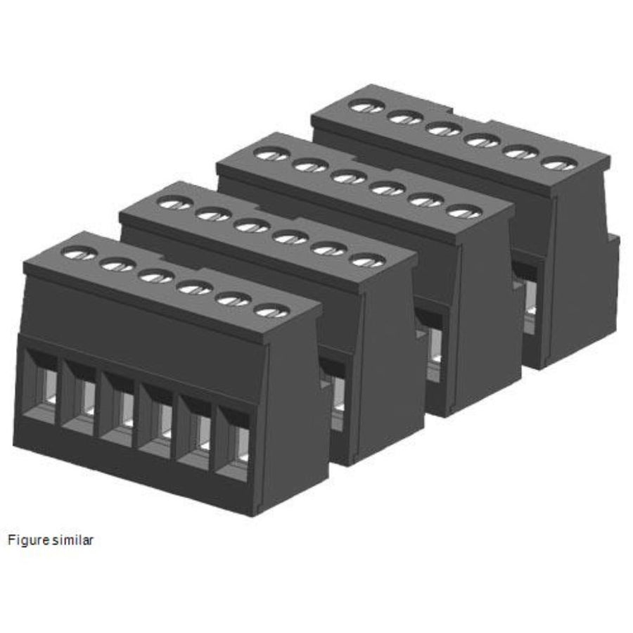 Terminal block, 6 Terminal, gold (4/PK)