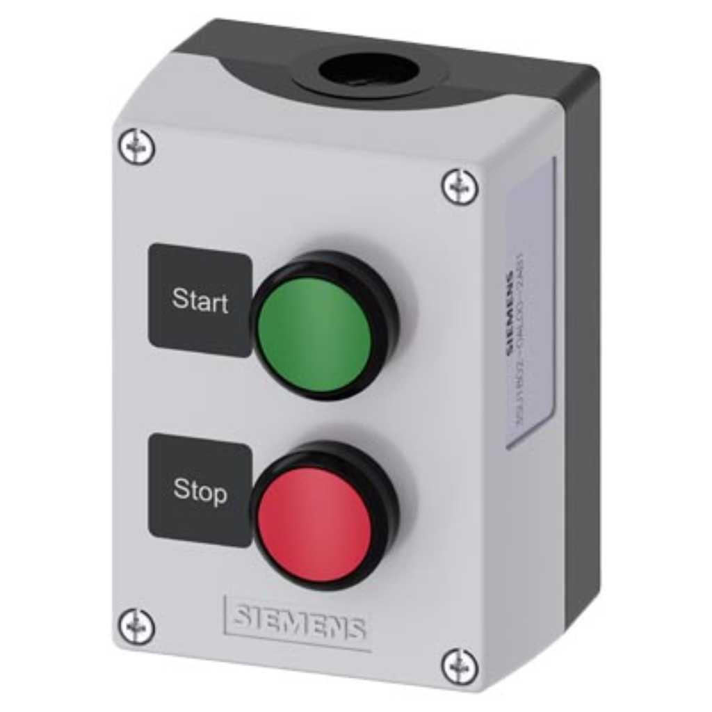 Caja mando 3SU, plástico, 22mm, 2 puntos