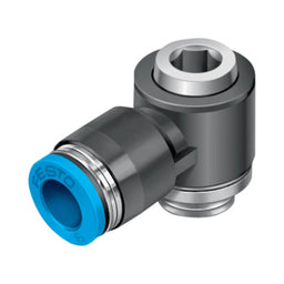 Racor codo orientable QSLV, G1/4, tubo 10 mm