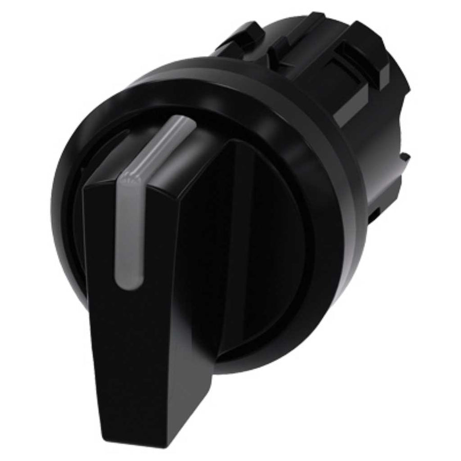 Cabeza selector 3SU, 22mm, plástico, negro, selector