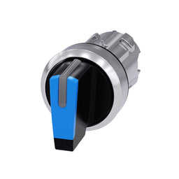 Cabeza selector 3SU, 22mm, metal, azul, selector