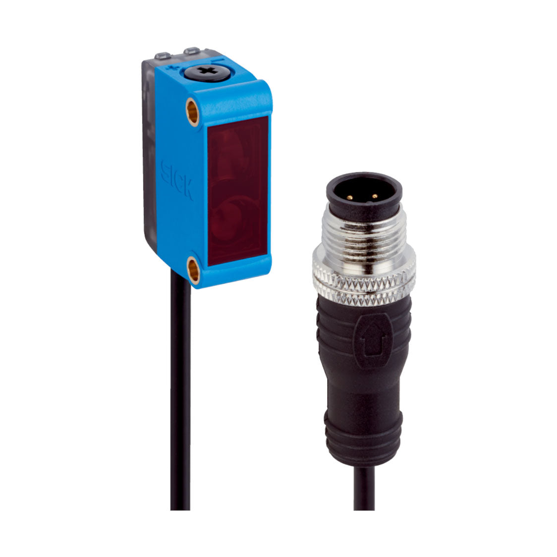 Barrera fotoeléctrica réflex GL6 LED, PNP, claro/oscuro, cable M12 4P