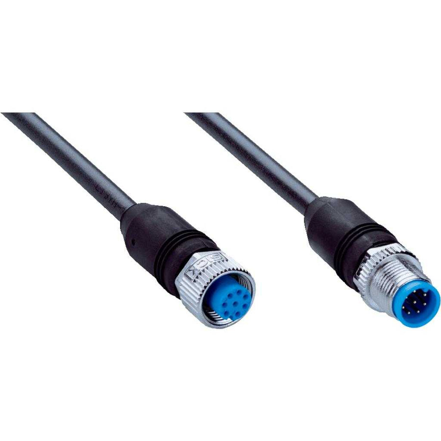 Cable sensor YF2, hembra M12 8P cod.A, macho M12 8P cod.A, sin apant., 10m 8H PUR