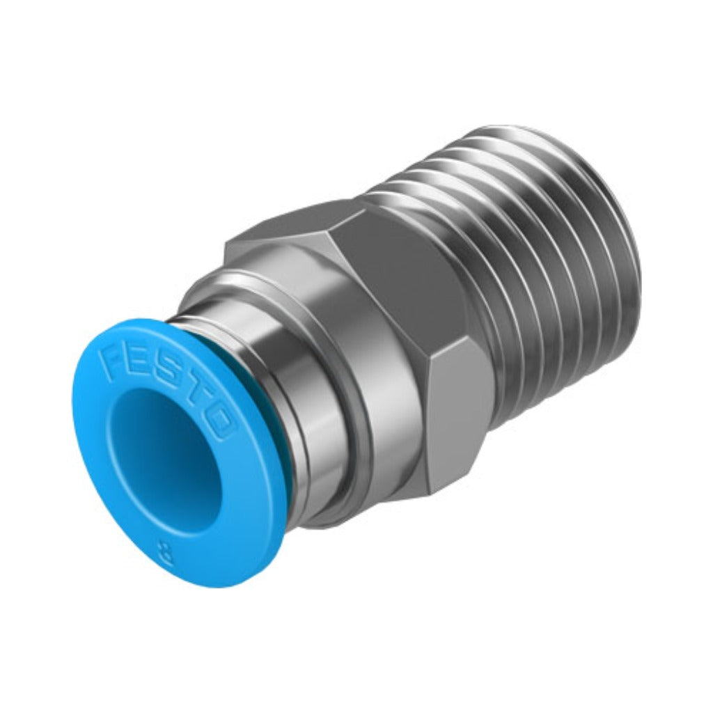 Racor recto QS, 1/4, tubo 8 mm