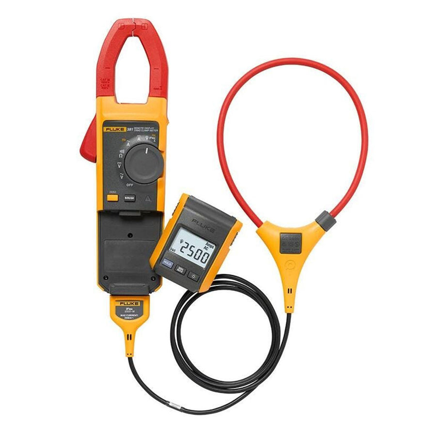 Pinza amperimétrica de CA/CC Fluke 381 de verdadero valor eficaz con pantalla extraíble y tecnología