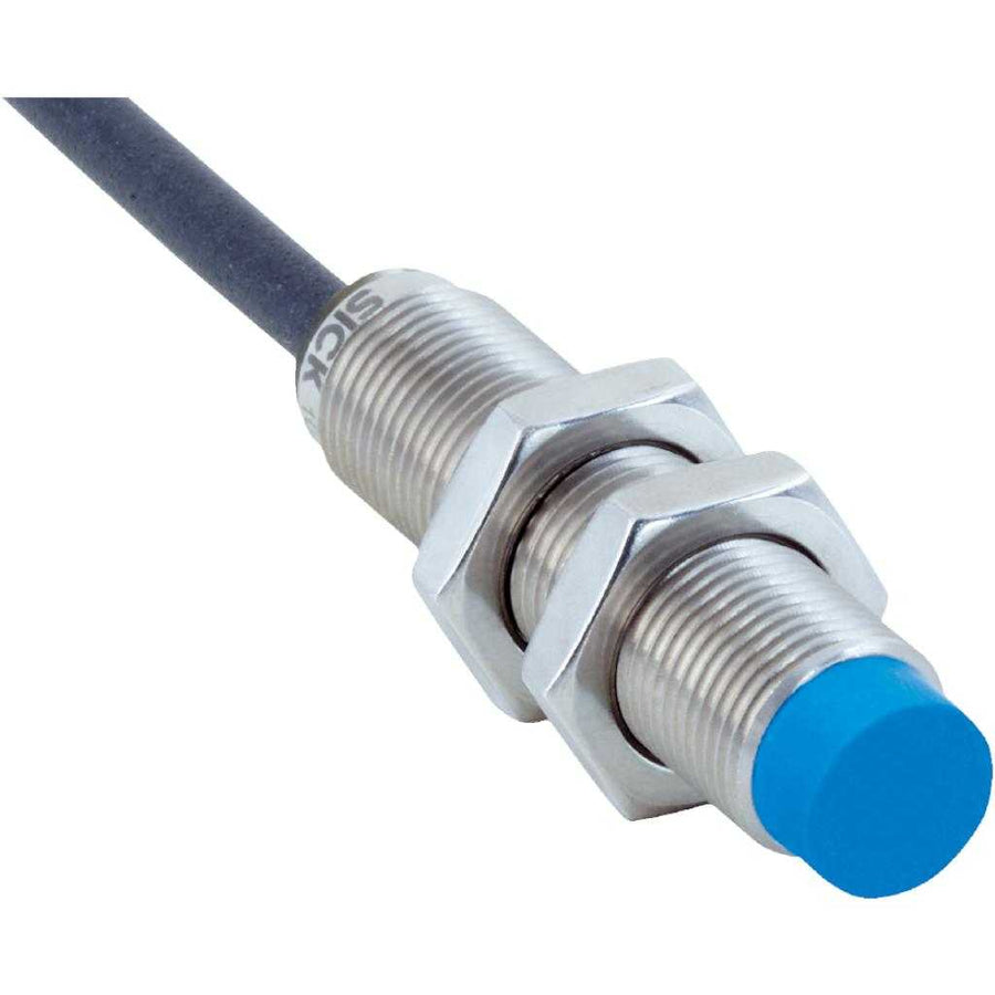 Inductivo IMX12, PNP NC, Sn=16 mm ultracorta, no enrasado, C.c. 3 hilos, cable 2 m