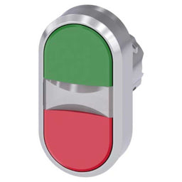 Cabeza pulsador 3SU, 22mm, metal, rojo, rasante