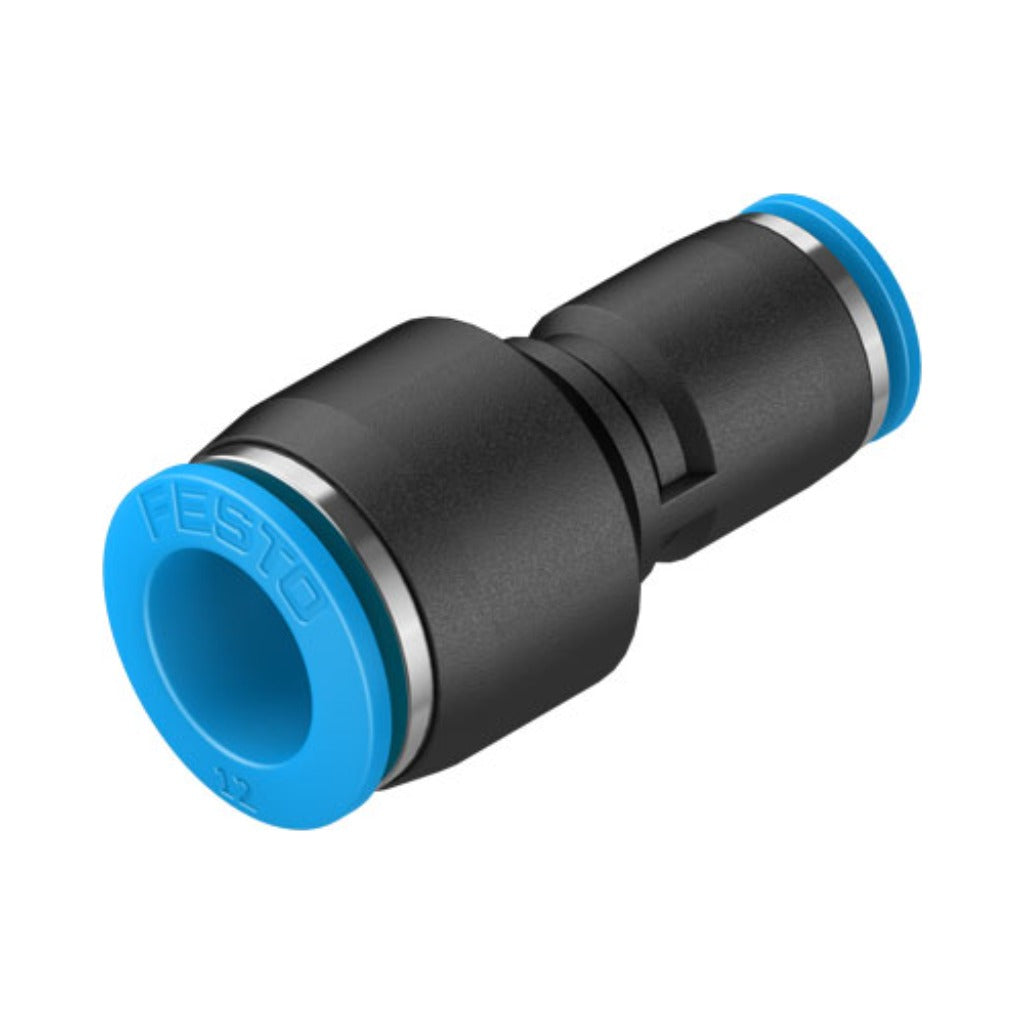 Racor recto QS, tubo 12 a 8 mm