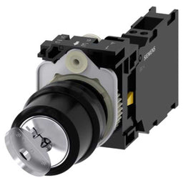 Pulsador 3SU, 22mm, plástico, 1NA, resorte