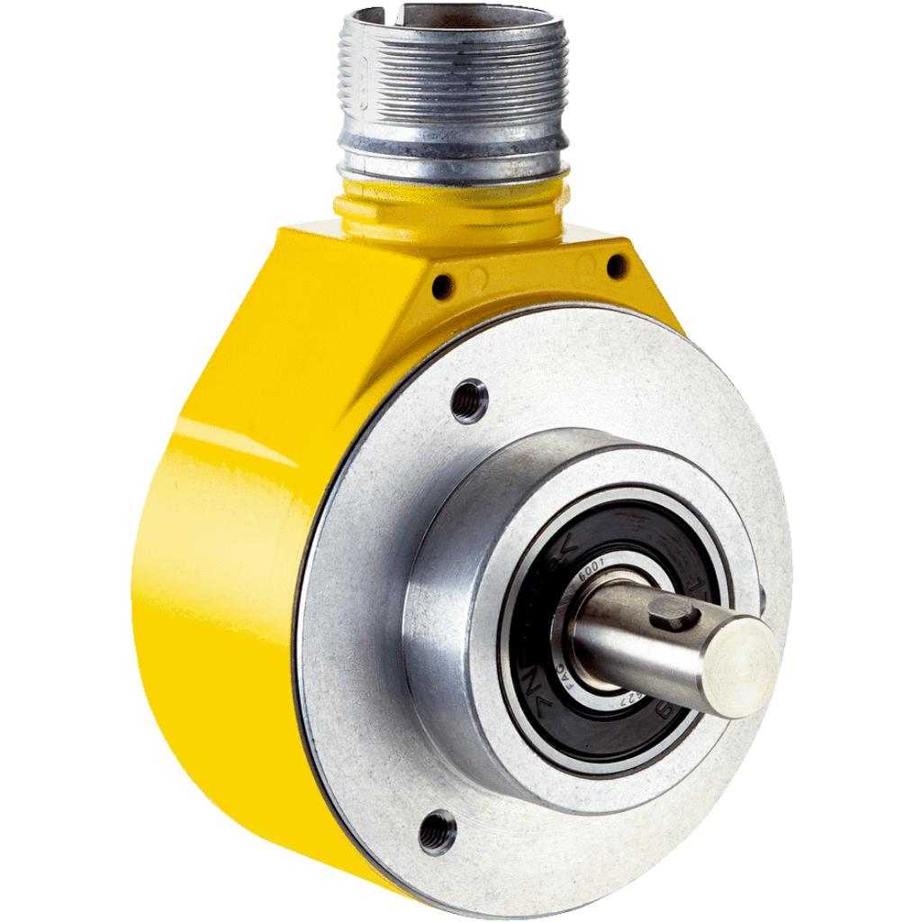 Encoder seguridad AFS/AFM60S Pro, SIL 3, PL e, Eje macizo Brida clamp, M23 12P