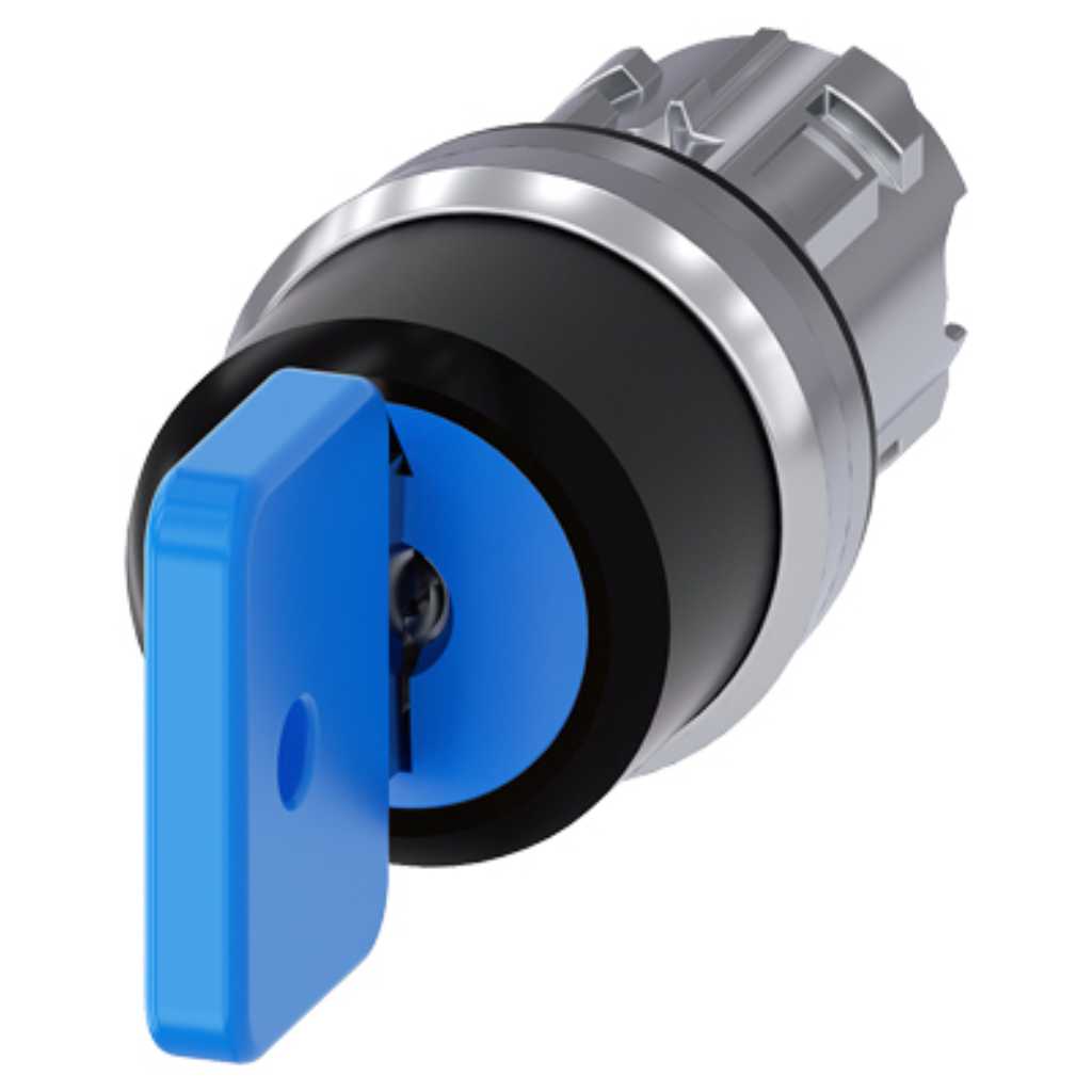 Cabeza llave 3SU, 22mm, metal, azul, con llave