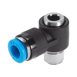 Racor codo orientable QSLV, 1/4, tubo 8 mm