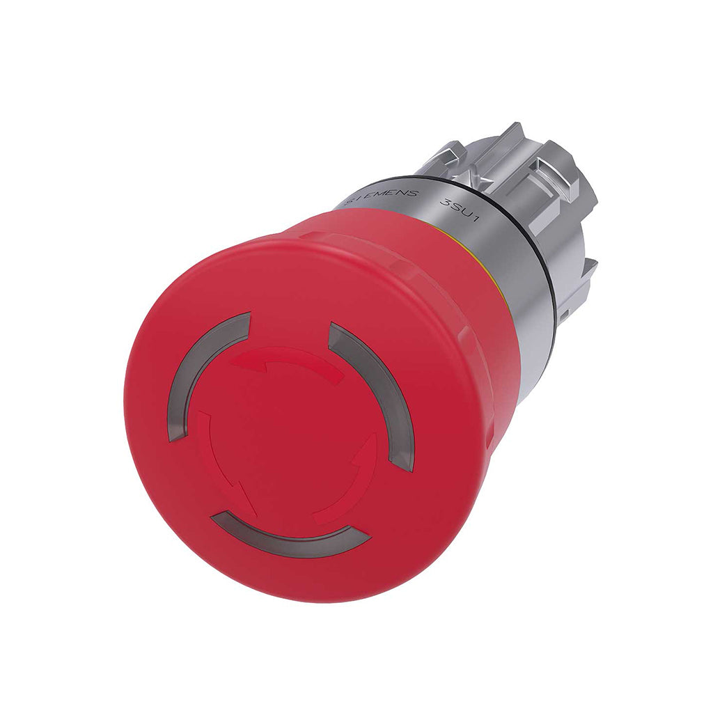 Cabeza seta 3SU, 22mm, metal, rojo, seta