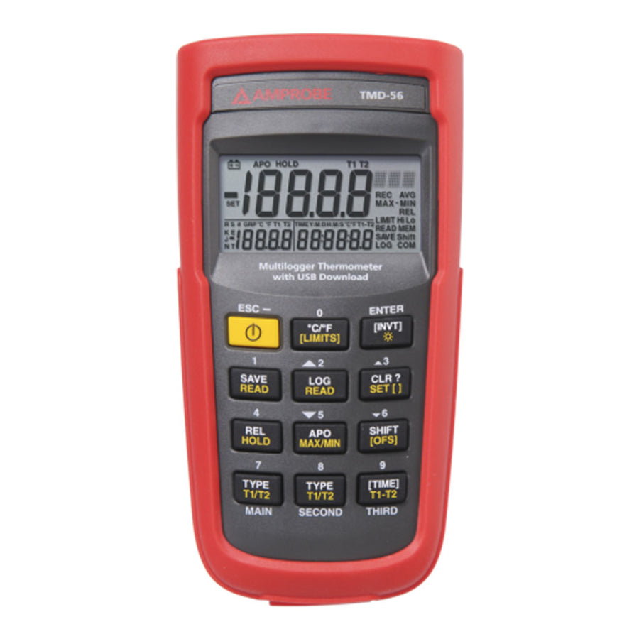 TMD-56 Termómetro digital dual, termopares tipo K/J, -180 to 1350 °C
