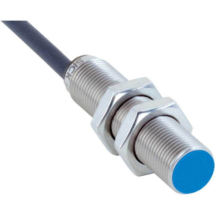 Inductivo IMX12, PNP NC, Sn=9 mm ultracorta, casi enrasado, C.c. 3 hilos, cable 2 m