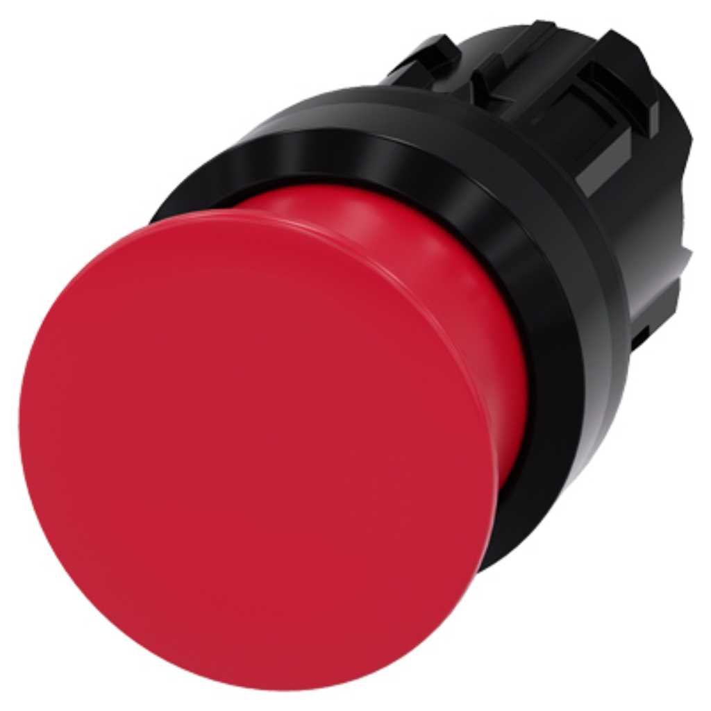 Cabeza seta 3SU, 22mm, plástico, rojo, seta