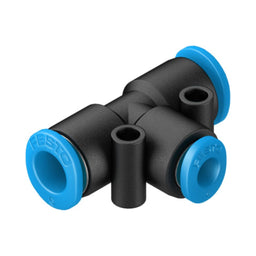 Racor mini en T QSMT, tubo 6 a 4 mm