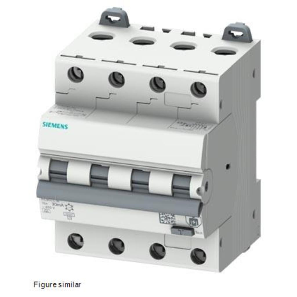 Interruptor diferencial combinado, 4 polos, tipo A, 6kA, 13A, 30mA