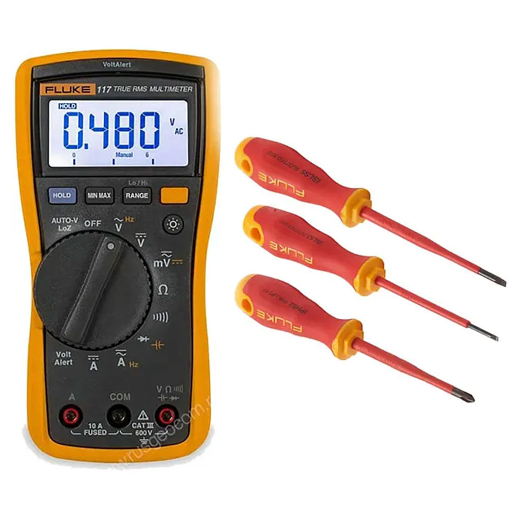 Multímetro para aplicaciones eléctricas Fluke 117 + SLS3 + ISLS5 + IPHS2