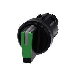 Cabeza selector 3SU, 22mm, plástico, verde, selector