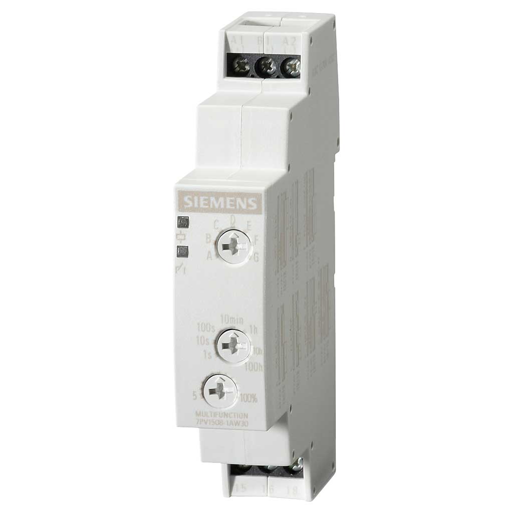 Relé temporizador, 7PV, multifunción, 1CO, 12-240V AC/DC, tornillo