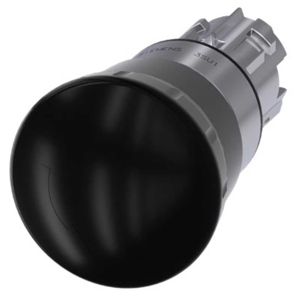 Cabeza seta 3SU, 22mm, metal, negro, seta