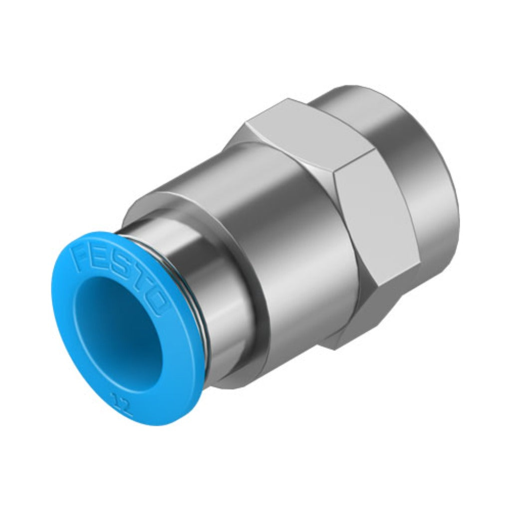 Racor recto rosca hembra QSF, 3/8, tubo 12 mm
