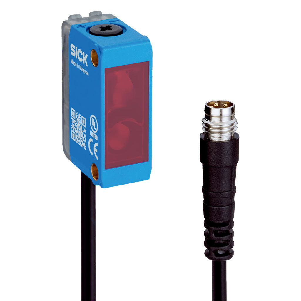 Barrera fotoeléctrica réflex GLD6SP LED, PNP, claro/oscuro, cable M8 4P 337mm
