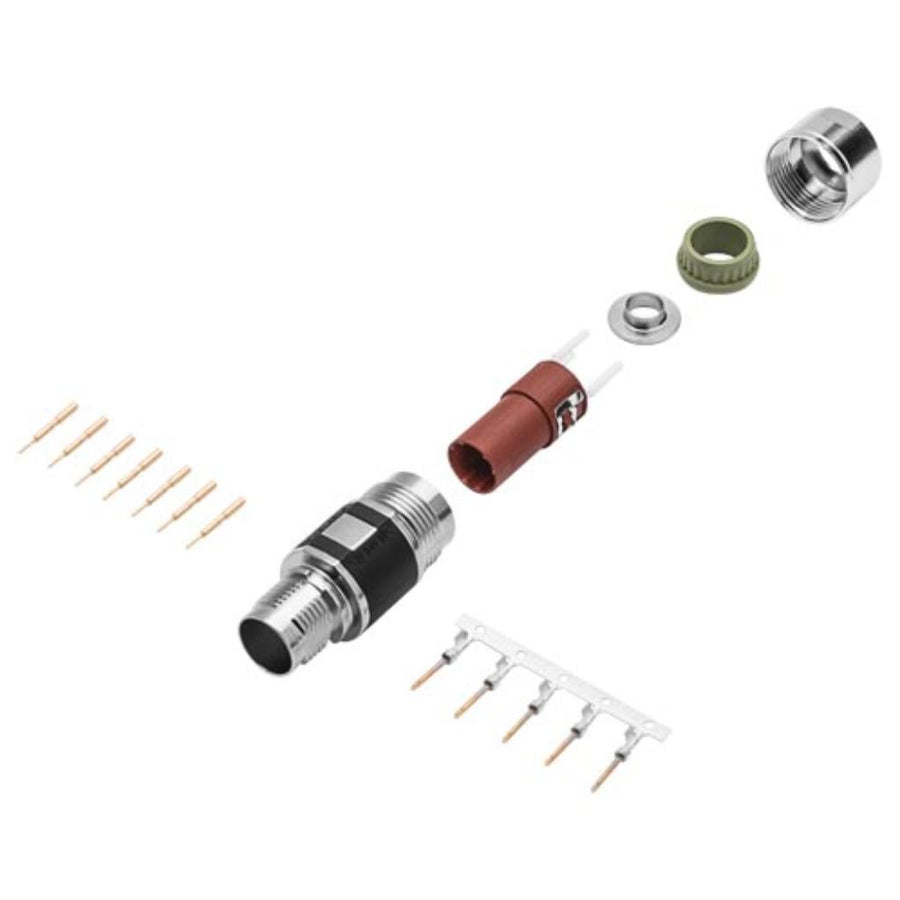 Conector potencia y señales, M12, 10P, SPEED-CONNECT, prolongación