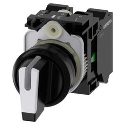 Selector 3SU, 22mm, plástico, blanco, 1NA, resorte