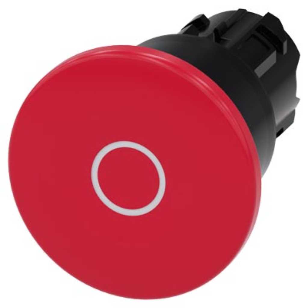 Cabeza seta 3SU, 22mm, plástico, rojo, seta