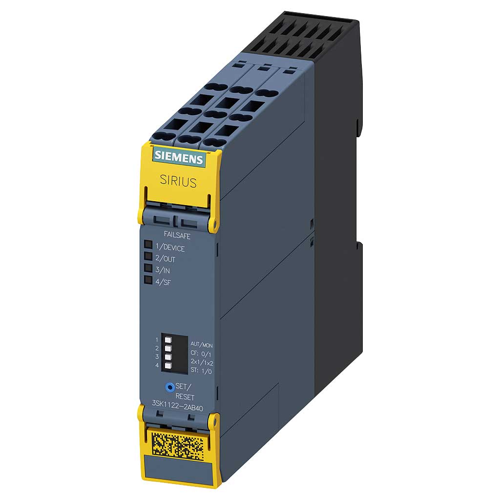 Relé de Seguridad, Ud. Base Avanzada, 3NA (elect) + 1NC, 24 V DC, Conex. Resorte