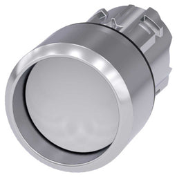 Cabeza pulsador 3SU, 22mm, metal, blanco, saliente