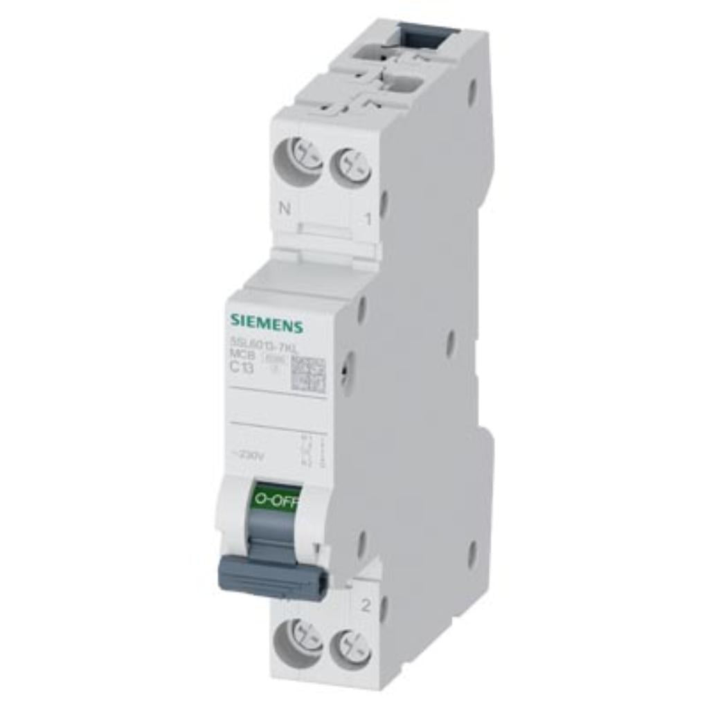 Magnetotérmico 230 V, 6 kA 1+N polos/1 mód., N a izquierda, C13