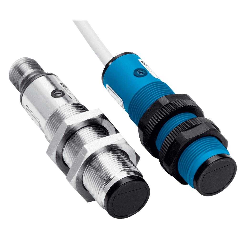 Fotocélula detección sobre objeto VTE18 LED, PNP, claro/oscuro, M12 4P