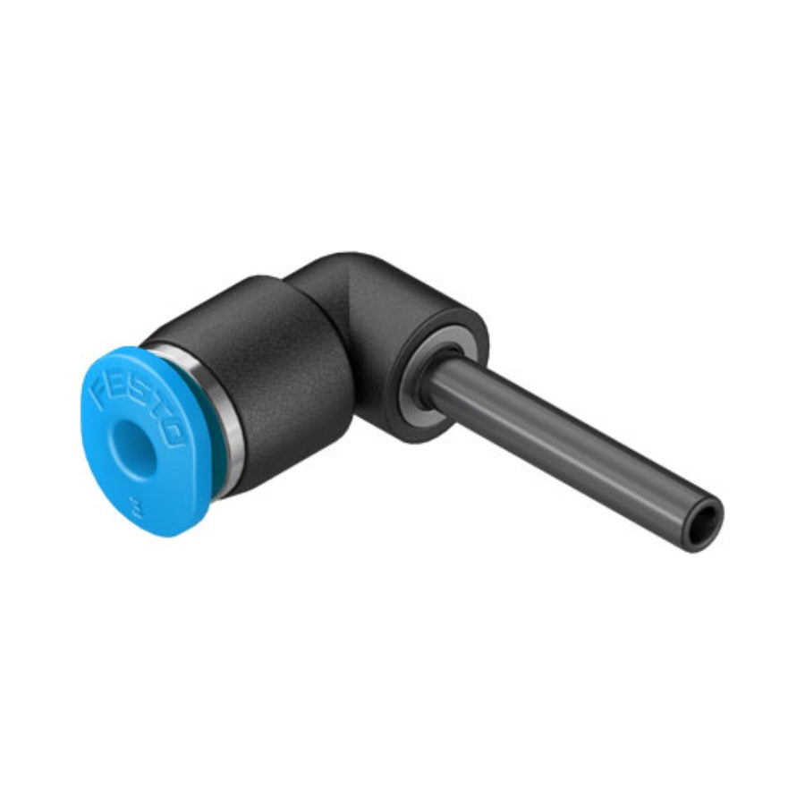 Racor mini codo QSML, tubo 3 mm