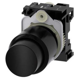 Pulsador 3SU, 12mm, plástico, negro