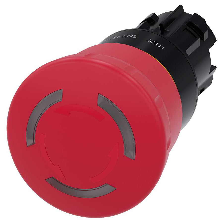 Cabeza seta 3SU, 22mm, plástico, rojo, seta