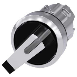 Cabeza selector 3SU, 22mm, metal, blanco, selector