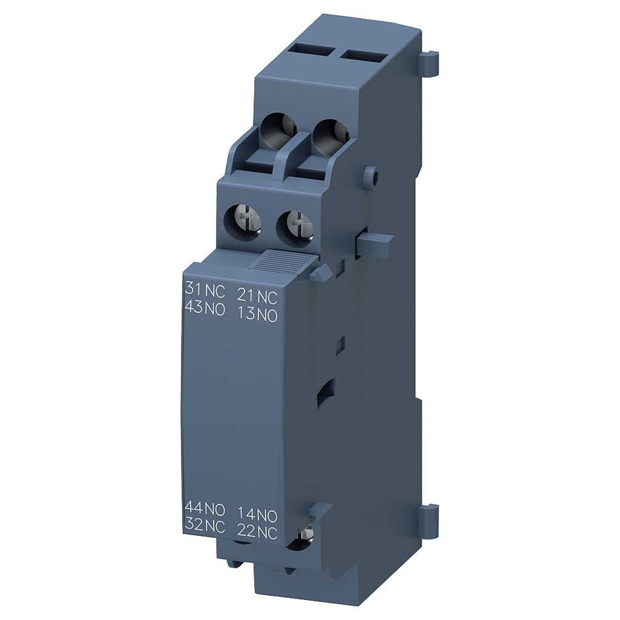 Interruptor auxiliar adosable en lateral 2NA+2NC bornes de tornillo para interruptor automático 3RV2