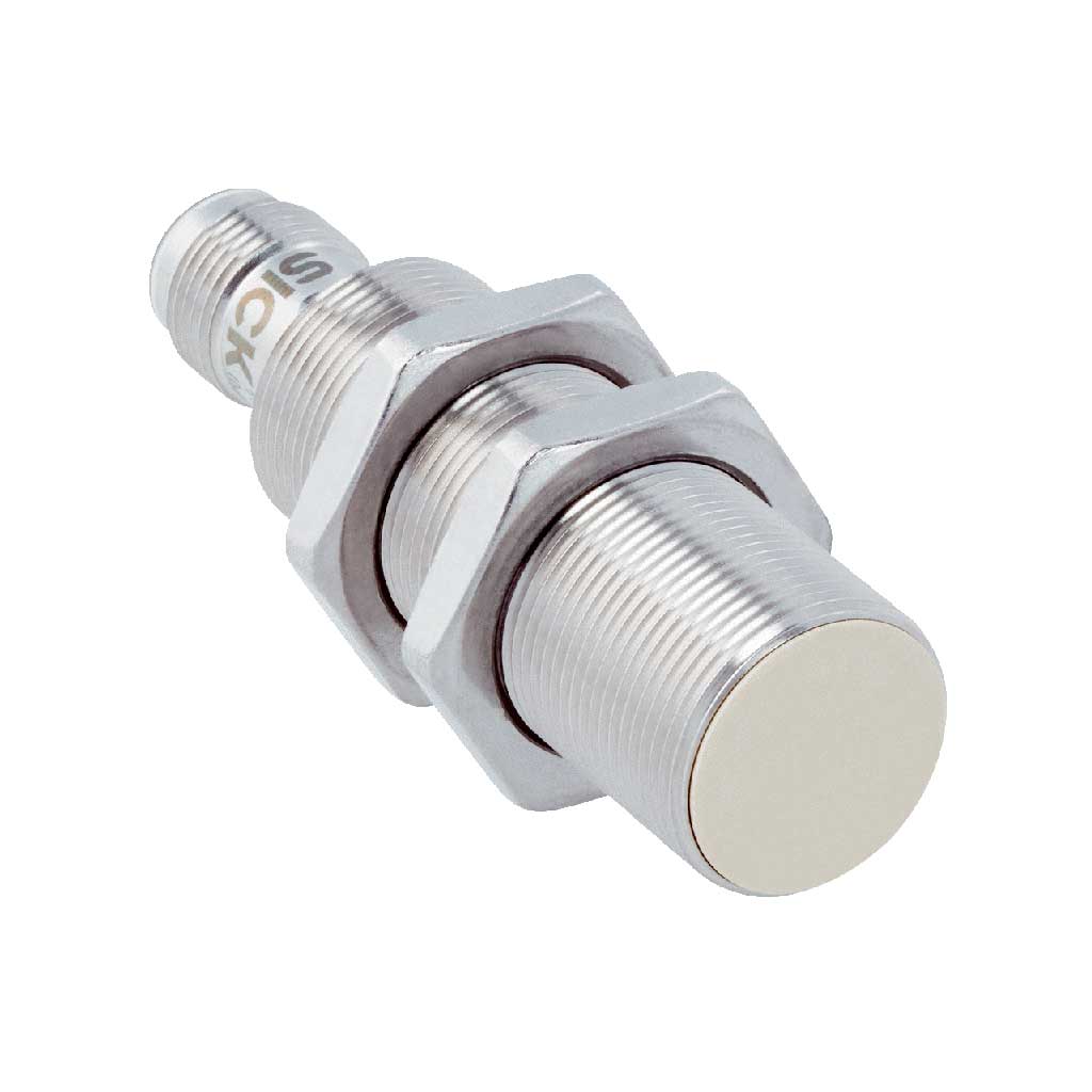 Inductivo IMF18, PNP NO, Sn=8 mm ultracorta, casi enrasado, C.c. 3 hilos, M12 4P