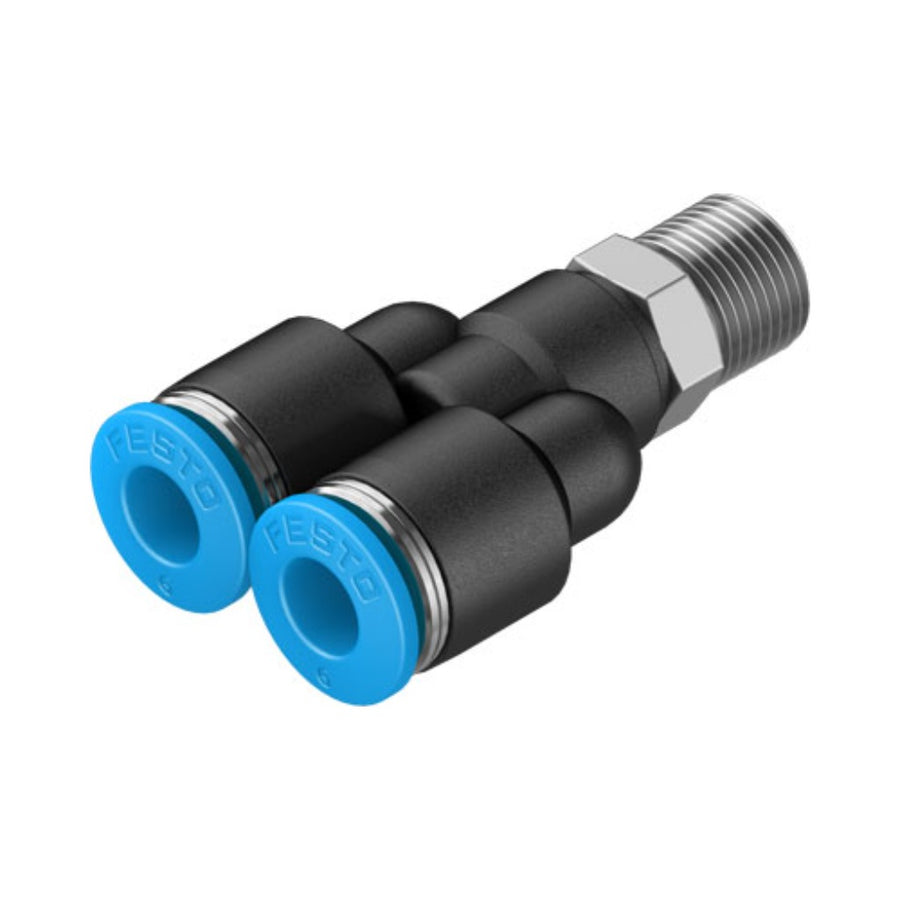 Racor en Y QSY, 1/8, tubo 6 mm