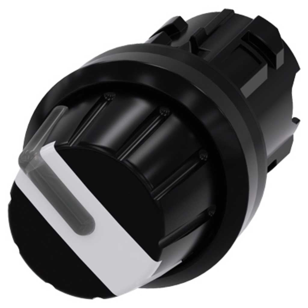 Cabeza selector 3SU, 22mm, plástico, blanco, selector