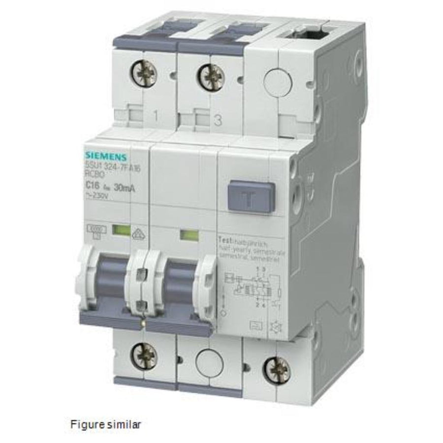 Interruptor diferencial combinado, 2 polos, tipo A, curva B, 10kA, 13A, 30mA